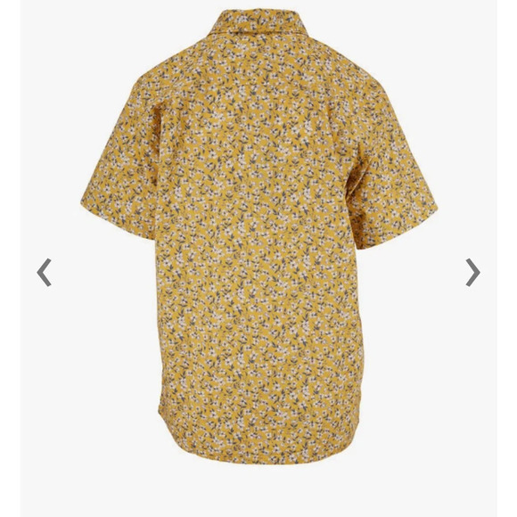 R13 Yellow Floral and Leopard Cotton Tony Button Down Shirt, Unisex Size Small - Picture 4 of 12